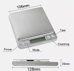 Digital Weight Scale Kitchen Jewelry Gold Grain Food MiniSize Gram 2000g x 0.1g US Stock food kitchen scale Steel Utensils springtok