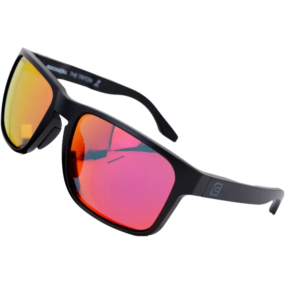 ROCKWELL TRITON Men's Sunglasses - Black Floatable Frames with Mirrored Oleo-Hydrophobic Polarized Lenses for Water Enthusiasts, Floating Sunglasses