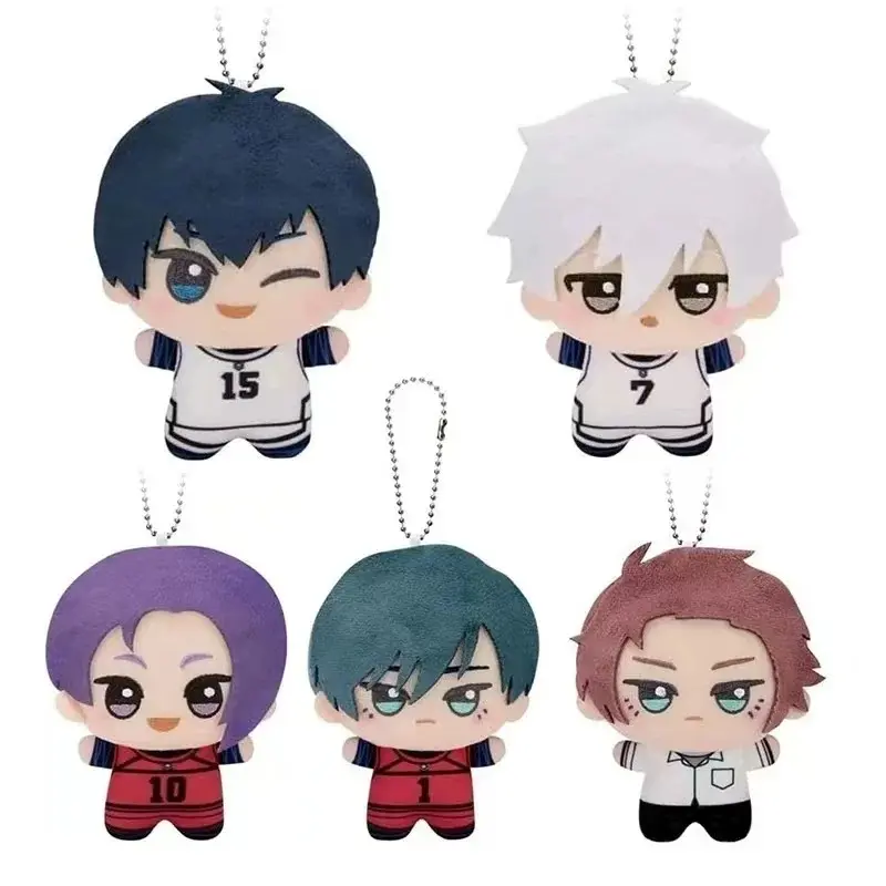 10cm Anime Volleyball Boy Blue Lock Kawaii Bag Pendant Keychain Isagi Mikage Reo Rin Itoshi Sae Plush Toy Kids Gift