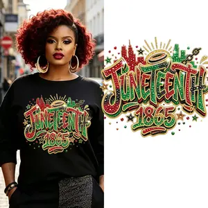 "Unite Since 1865" DTF Transfer (Not Rhinestone) - Juneteenth Freedom Vibes - Unity · Legacy · Pride - Suitable For T-shirts, Bags & Fabric Decor, Washable Iron-On Stickers, African American Black History Heat Transfer Stickers