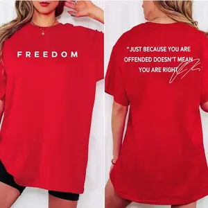 Wear Red Tshirt, Justice for Charlieee Kirkkk, Freedom Shirt, Charlie quotes, Just because you are offended, doesn't mean you are right