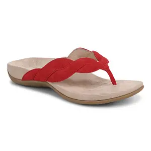 Vionic Leather Braided Thong Sandals - Bella Braid