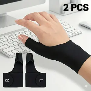 2pcs Thumb Wrist Brace Compression Sleeves, Wrist Wrap, Elastic Stretch Wrist Support Gloves, Thumb Protector, Ideal for Gaming, Sports, Office Work, Unisex