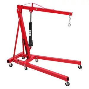 GARVEE 2 Ton GARVEE Engine Hoist - Heavy Duty Hydraulic Cherry Picker with Telescopic Boom and 6 Casters for Efficient Engine Lifting and Loading in Your Shop or Garage.