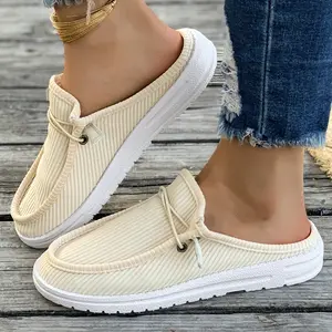 Casual Bag Head Half Slippers Flat Heel One Pedal