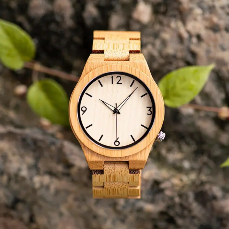 Men's Natural Bamboo Wooden Watch | Lightweight Eco-Friendly Wrist Watch