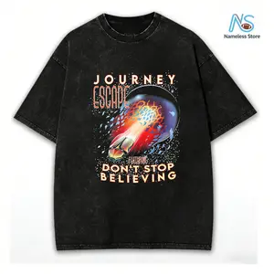 Journey Escape Album T-Shirt Don't Stop Believin Retro Rock Band Graphic Tee Gift for Music Fans