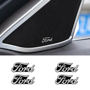 4PCS Car Audio Decorate 3D Aluminum Badge Emblem Sticker for cars For Ford Fiesta EcoSport ESCORT focus 1 focus 3 focus 2 Car Accessories