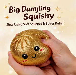 ASMR Satisfying Squishy Bun  Soft Glitter Slime Fidget, Slow Rising Stress Relief Squeeze for Relaxing Daily Use