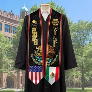 Custom Mexican Graduation Sash, Guadalupe Stole, Mexican American Flag Graduation Sash, Guadalupe Sash, Mexico Graduation Sash,Hispanic Sash Class of 2026 Unique Grad Gifts for Students