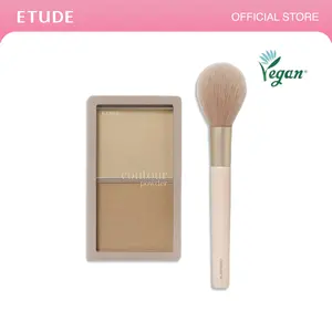 ETUDE Official Contour Powder & Brush Set - #01(Creator), Easy-to-Use K-Beauty Makeup Essential, Natural-Looking Definition, Long-Lasting Matte Finish