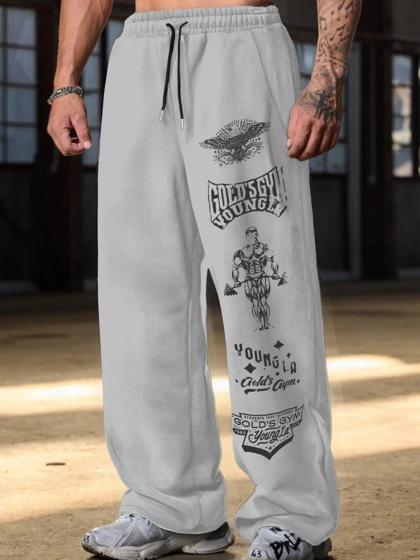 Men's Regular Fit Letter & Number Print Sweatpants, Casual Street Comfy Jogger Pants for Spring & Fall, Men's Trousers for Daily Wear, Casual Athletic Jogging, Casual Sports Trousers, Athleisure Style Bottoms