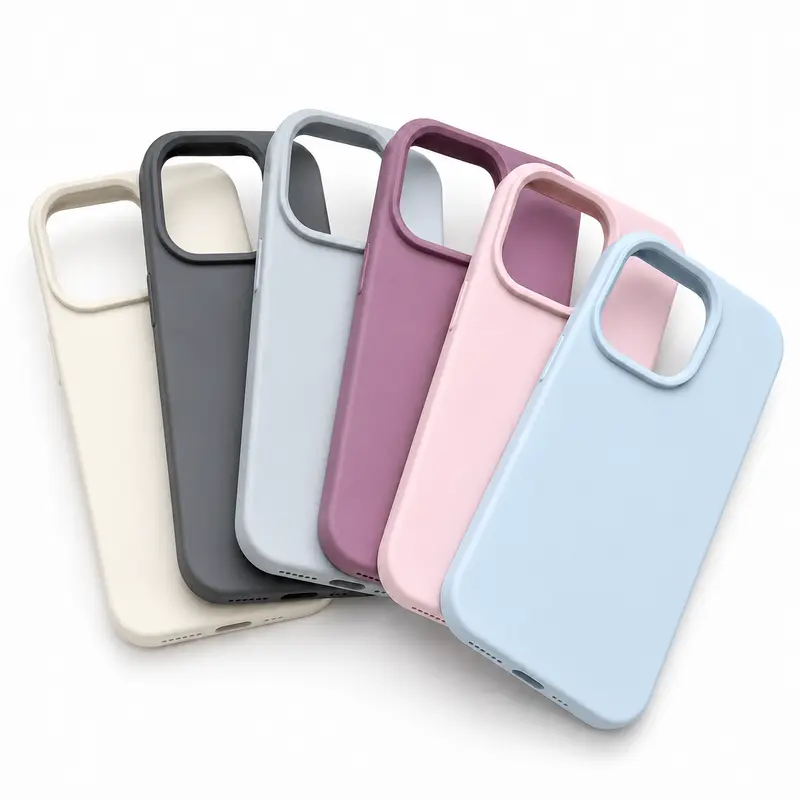 Original Liquid Silicone Magnetic Cellphone Casing - Luxury, Shockproof, Soft Protective Cover for iPhone 17 Air,17,16,15,14,13,12,11 Pro Max,Mini,XR,X,XS,8,7,6 Plus - Candy Color Wireless Charge Accessory