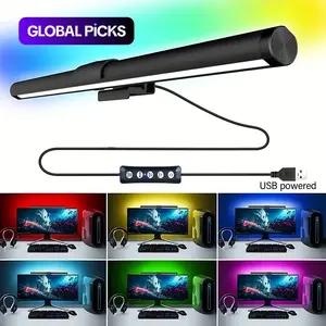 1pc RGB LED Monitor Light Bar, USB-Powered, Adjustable Brightness, Multi-Color & White Modes, Atmosphere Lighting, Space-Saving Design for Home Office, Gaming, and Reading - Modern Lighting Solution