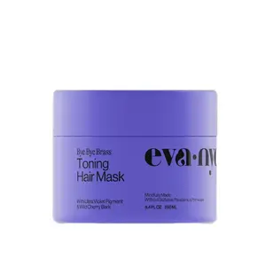 Eva NYC Bye Bye Brass Toning Hair Mask, Purple Hair Mask for Blonde or Grey Hair