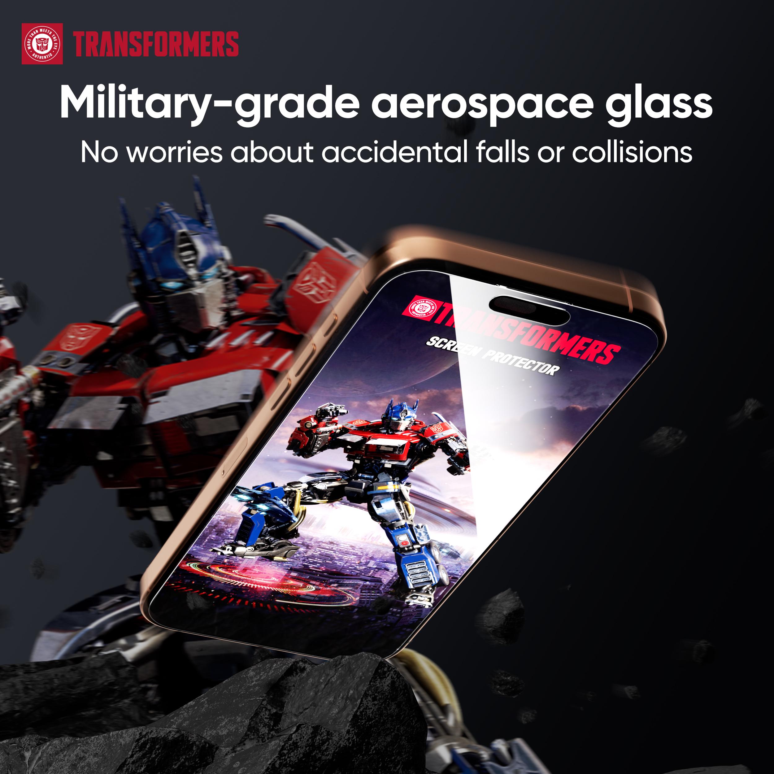 TRANSFORMERS Full Coverage Edge-to-Edge Screen Protector, No White Edges, High Sensitivity, 9H Hardness, Anti-Drop, Bubble-Free for iPhone Series