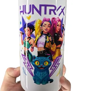 K POP Insulated Tumblr- Drinkware- Comes with metal straw & leak proof lid. Dishwasher safe