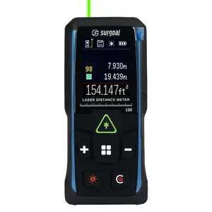 1PC 100M Green Laser Rangefinders Multifunction Laser Leveler Tool with Digital Level Color Screen Vibration Meter Laser Distance Meter Tape