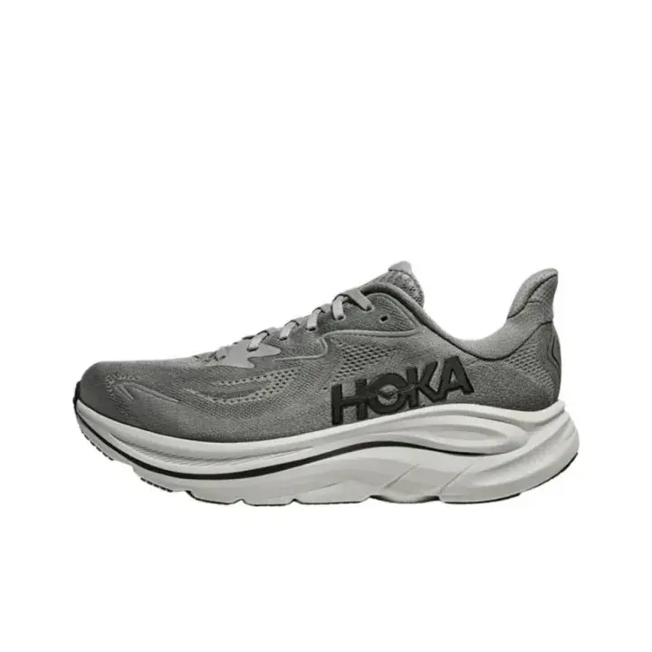 Matte Grey Minimal Commuter Running Shoes With Streamlined Shock-absorbing Outsole, Suitable for Long-distance Jogging, Daily Outings and Understated Monochrome Outfit Styling