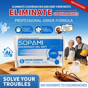 SOPAMI Insecticidal Bait - Small Size Roach Bait for Kitchen & Indoor Use with Dinetofuran 0.5% Active Ingredient No Magnets Cockroach Repellent Gel Cockroach Control Cockroach Killer