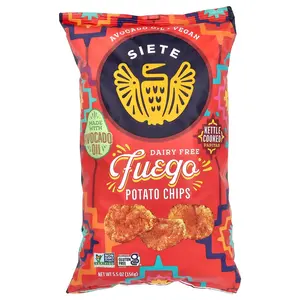 Siete Potato Chips, Fuego , 5.5 Oz (156 g) Siete Potato Chips, Fuego , 5.5 Oz (156 g)