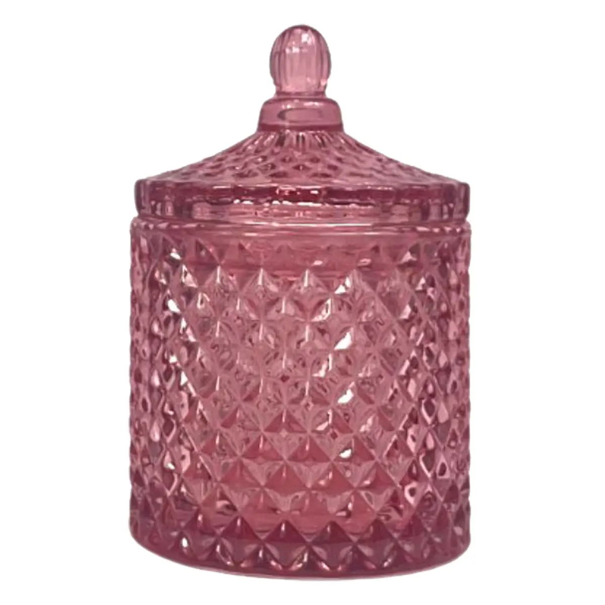 10 Oz France Clear Pink Candle Vessel