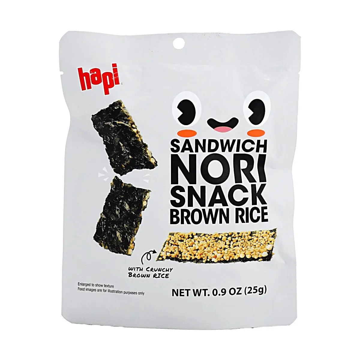 HAPI Korean Roasted Seaweed Rice Crisps - Original Flavor, 25g Snack Pack