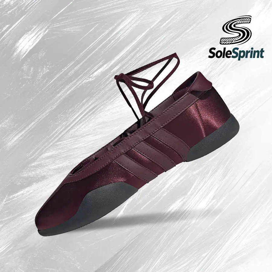 adidas Taekwondo Mei Ballet 'Maroon' Women's Lifestyle Sneakers - Lightweight Sole, Shock-Absorbing Comfort, Breathable Fit - Gym/Street, Everyday Wear - Style KJ8371