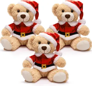 MaoGoLan Teddy Bears for Christmas 14 Inches Teddy Bears in Bulk, Soft Teddy Bear for Kids, Toddlers, Adults - Christmas Decorations Christmas Tree Ornaments, 3 Pack comfort  plushie christmas thanksgiving