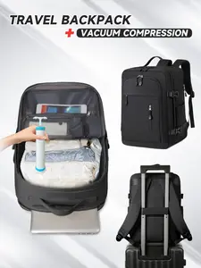 Vacuum Compression Backpack with Air Pump, Large Capacity Travel Bag 40x30x20 Cm, Space-Saving Design, Ideal for All Seasons, Flight Approved Backpack