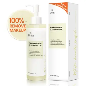 Elvira Pore Control Cleansing Oil Facial Cleanser, Daily Face Wash for Makeup & Blackhead Remover, Deep Cleansing Without Dryness, Fragrance Free & Non-Comedogenic for All Skin Types, 6.76 fl oz Facial Cleansing Comfort Skincare