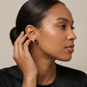 Real Silver flower Earring 925 Fine Silver