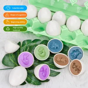 SKYQITIAN Dinosaur Gashapon Toy - 12 Surprise Eggs Assembly and Matching Set. An interactive board game for parents and children, featuring the hatching of lifelike dinosaurs, fostering observation and concentration skills. A perfect Christmas gift.
