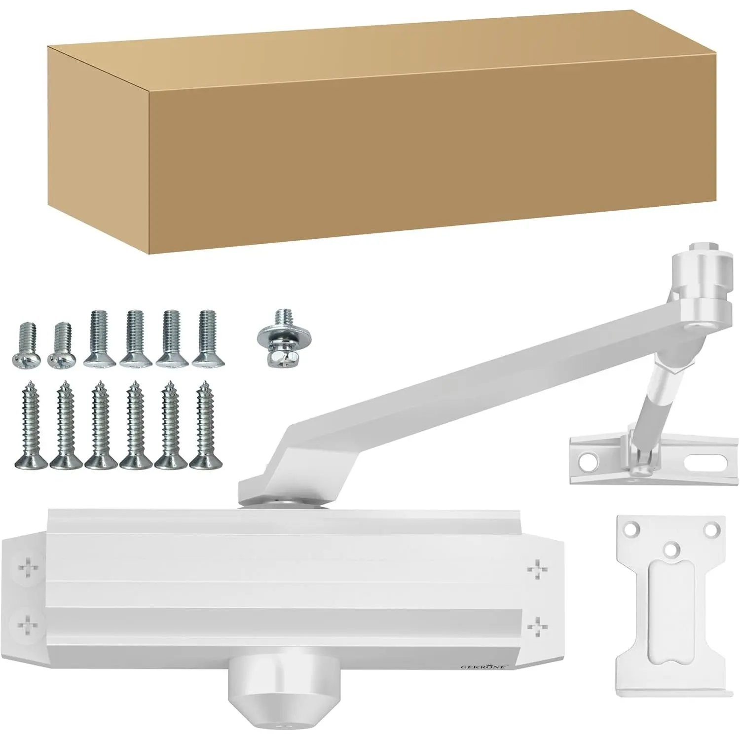 Automatic Door Closer Heavy Duty Spring Size 2 Hydraulic  Alloy UL 3-Hour Fire Rating Surface Mounted Residential Commerical Door Closures Adjustable Speed Door Weights 88-144 Lbs