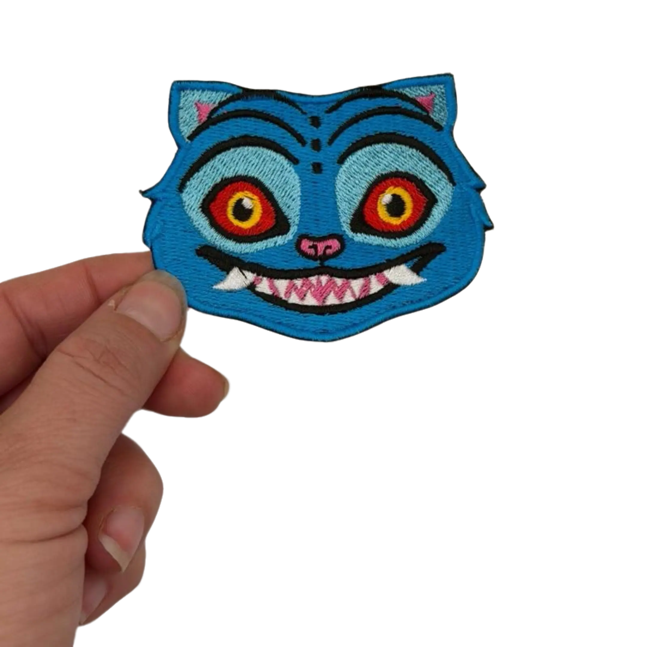 Derpy Blue Tiger Embroidered Patch | Kpop | iron on | sew on | hook | adhesive