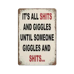 Funny Metal Aluminum Signs For Bathroom Garage Man Cave Bar Accessories Signs Home Sign Wall Decor Stuff Art Decorations Men Gifts Outdoor 8x12 Inch