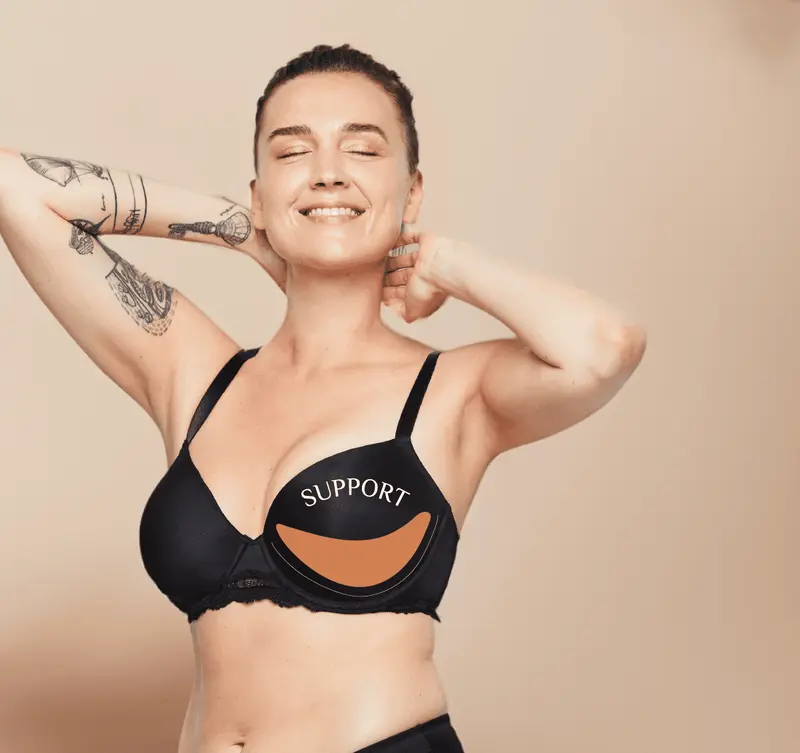 Asymmetrical Full Coverage Bra for Women with Uneven Breasts, Proprietary Multi-Size Cups for a Balanced Look, Polyamide Blend, Style 401, Hand Wash, Elastane, Uneven Fit, 5 Cups, Polyester, 32F/R2, 32E/L3, Lady, Line Dry, Asymmetric, Undergarment, Uneven
