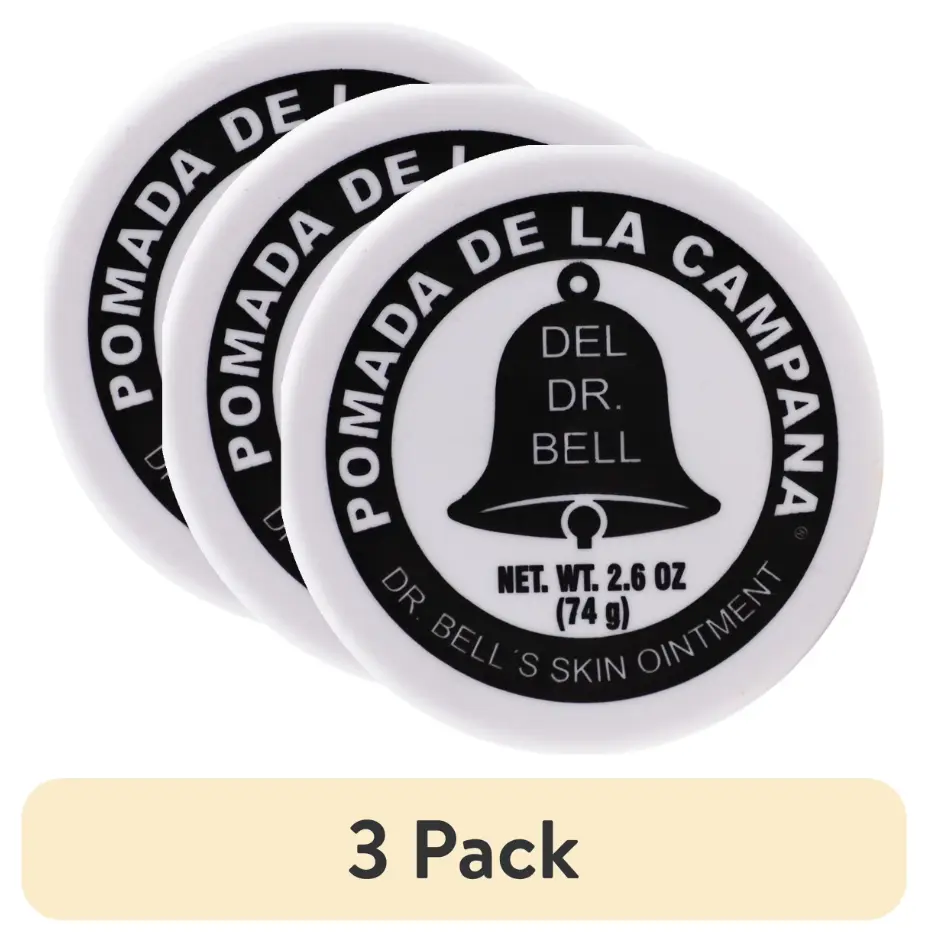 Dr. Bells Pomade - Pomada de la Campana 2.6 oz Pack of 3 for Skin Softening Melasma Relief & Protection