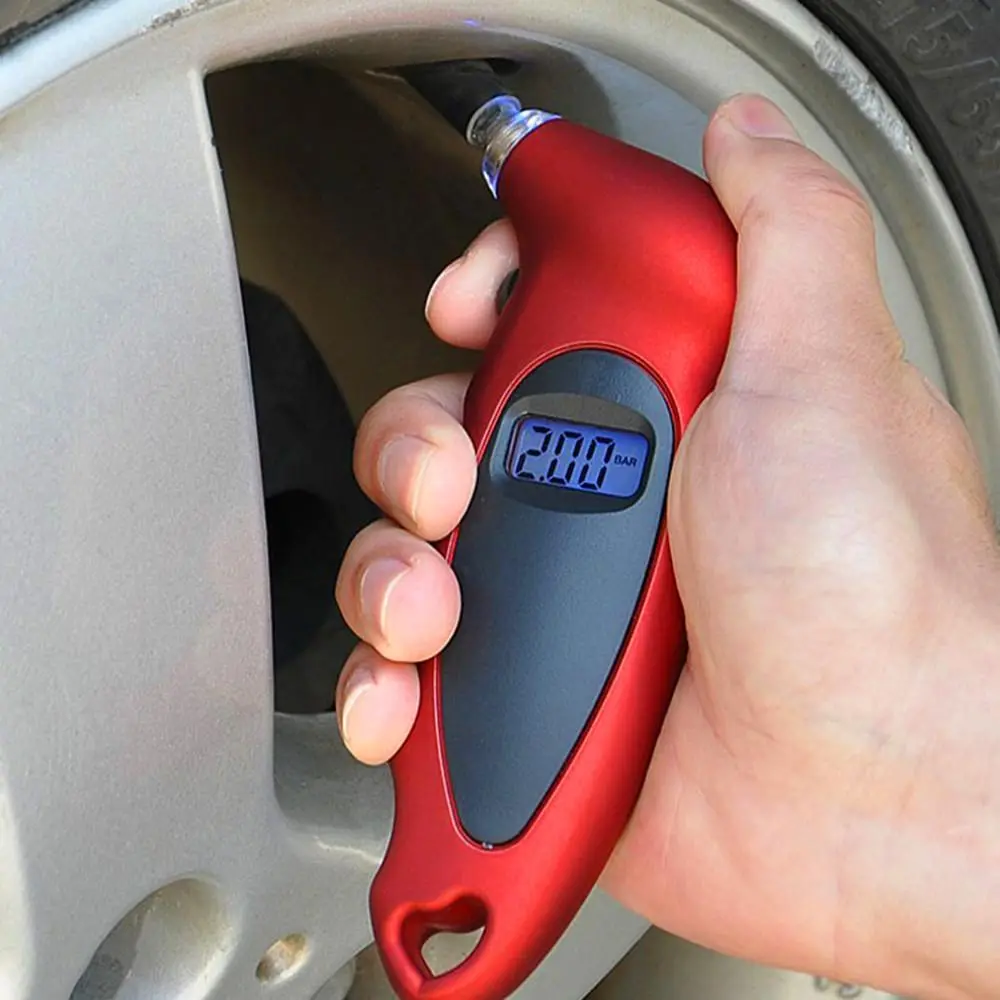 Car Tire Pressure Monitor with Digital Display, Digital Tire Pressure Monitoring Meter, Tire Pressure Meter with LCD Display, Tire Pressure Detector, Tire Pressure Gauge, Tyre Pressure Tester, Automotive Maintenance Tools, Air Pressure Gauge for Tires
