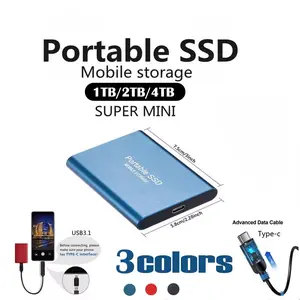 Portable SSD 1TB High Speed External Hard Drive 2TB/4TB USB 3.2 Hard Disk 16TB Mass Solid State Drive for Laptop/PC/MAC