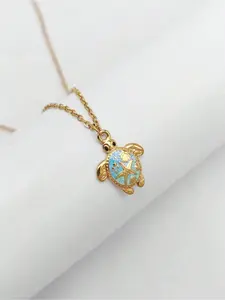 Fashion Oceanic Starfish Turtle Pendant Alloy Necklace, Beach Boho Necklace, Star Shine Necklace, Unique Design for Women, Party, Vacation and Birthday Gift Jewelry, Creative and Stylish Accessory, Fashionable Jewelry Accessories