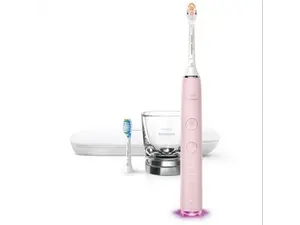 Philips Sonicare DiamondClean Smart 9300 Electric Toothbrush, Sonic Toothbrush with App, Pressure Sensor, Brush Head Detection, 4 Brushing Modes and 3 Intensity Levels, Pink, Model HX9903/25