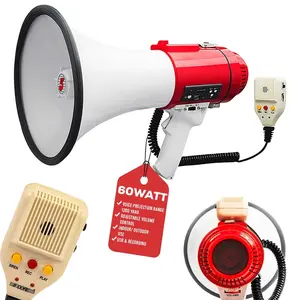 5 Core Megaphone 60W Bull Horn Professional PA Speaker w 1200 Yards Range Loud Siren Voice Amp