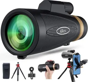 Allkeys HD Monocular Telescope, 16x55 High Power Waterproof Monocular with Upgraded Folding Tripod Floating