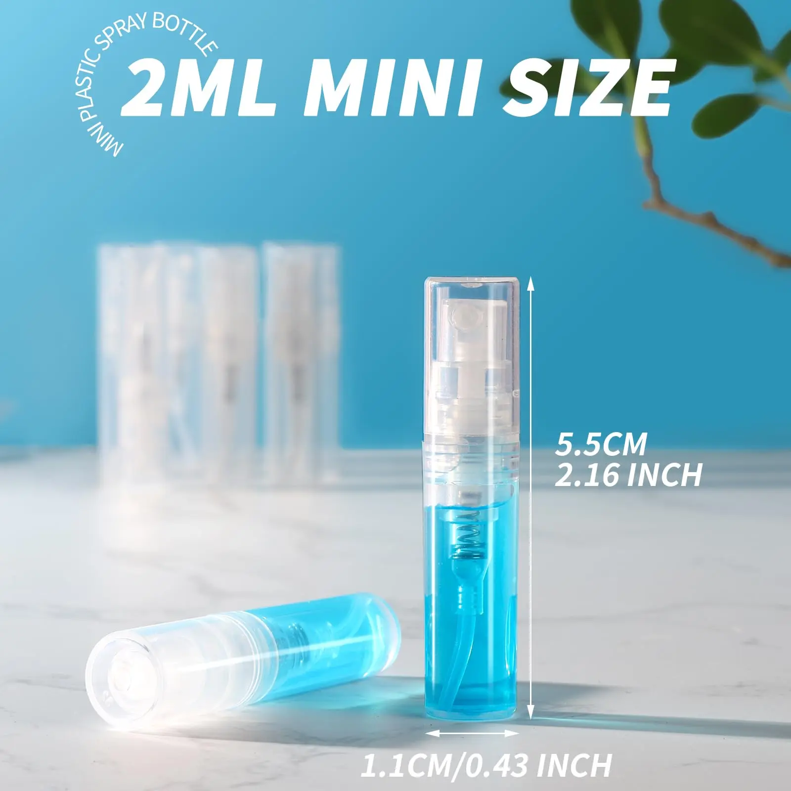 2mL Mini Refillable Perfume Spray Bottle – Travel Size Fragrance Atomizer, Portable Pocket Perfume Bottle