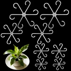 8 count Upgraded  Stem Support, Transparent  Support for Indoor , 4 Sizes Climbing Houseplant Stem Holders,   Stabilizer, Indoor  Accessories
