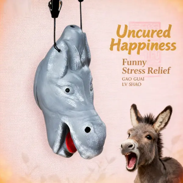 3D-Sculpted BPA-Free Donkey Call Whistle with 3D-Textured Donkey Head, Realistic Authentic Sound, Eco-Friendly Novelty Gag Toy for Pranks, Unique Gift (Animals & Nature Themed)