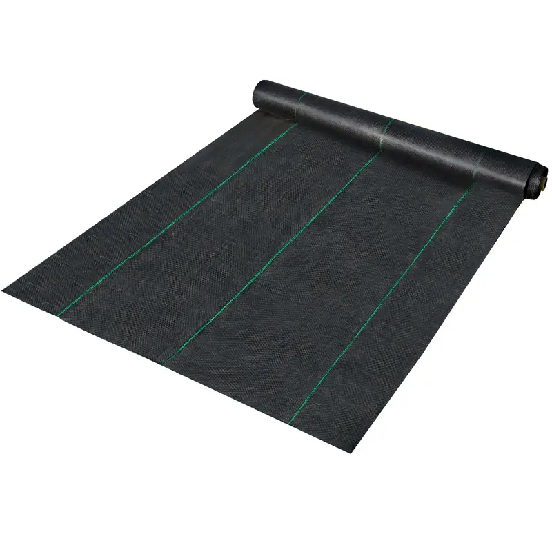 【toolupgrade】VEVOR Heavy Duty PP Woven Weed Barrier Landscape Fabric, 20-Year 6x300 ft 2.4Oz Outdoor Ground Cover, Easy Installation, Cut-to-Fit for Beds/Paths, High Perm, Soil Improvement for Agriculture & Industrial Use