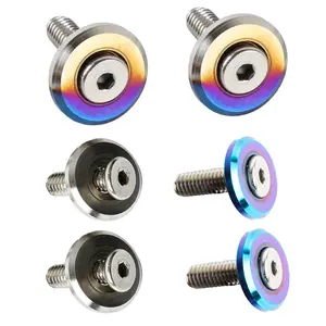Titanium Burnt License Plate Frame Bolts, Universal Car Tag Screw Fastener Kit, Decorative Anti-Rust License Plate Screws for Cars Trucks SUVs
