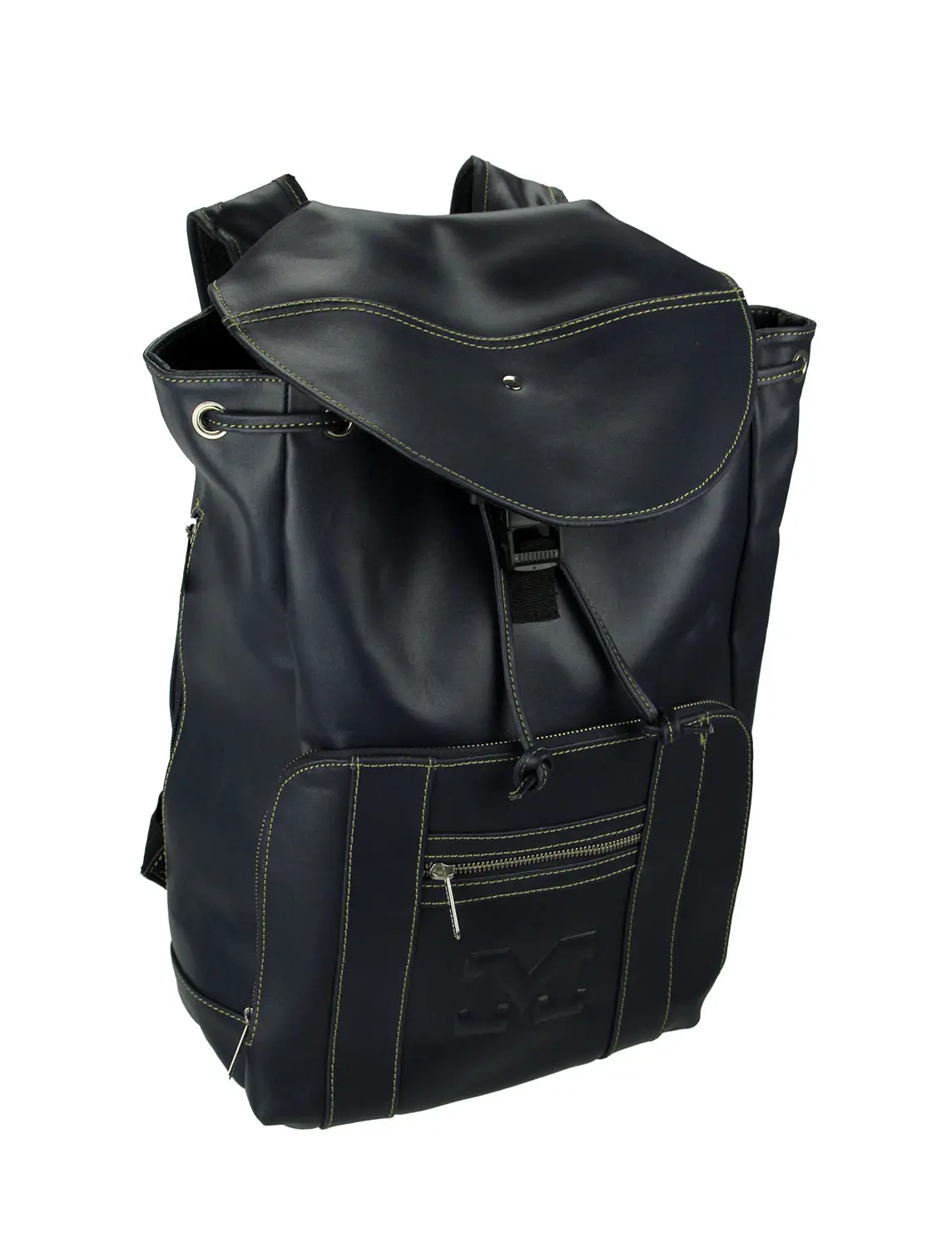 Michigan Wolverines Blue Embossed Leather Backpack